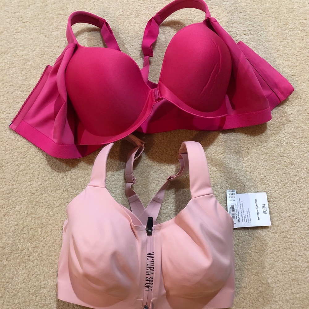 Two Victoria Secret sports bras